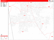 Elk Grove  Wall Map Red Line Style
